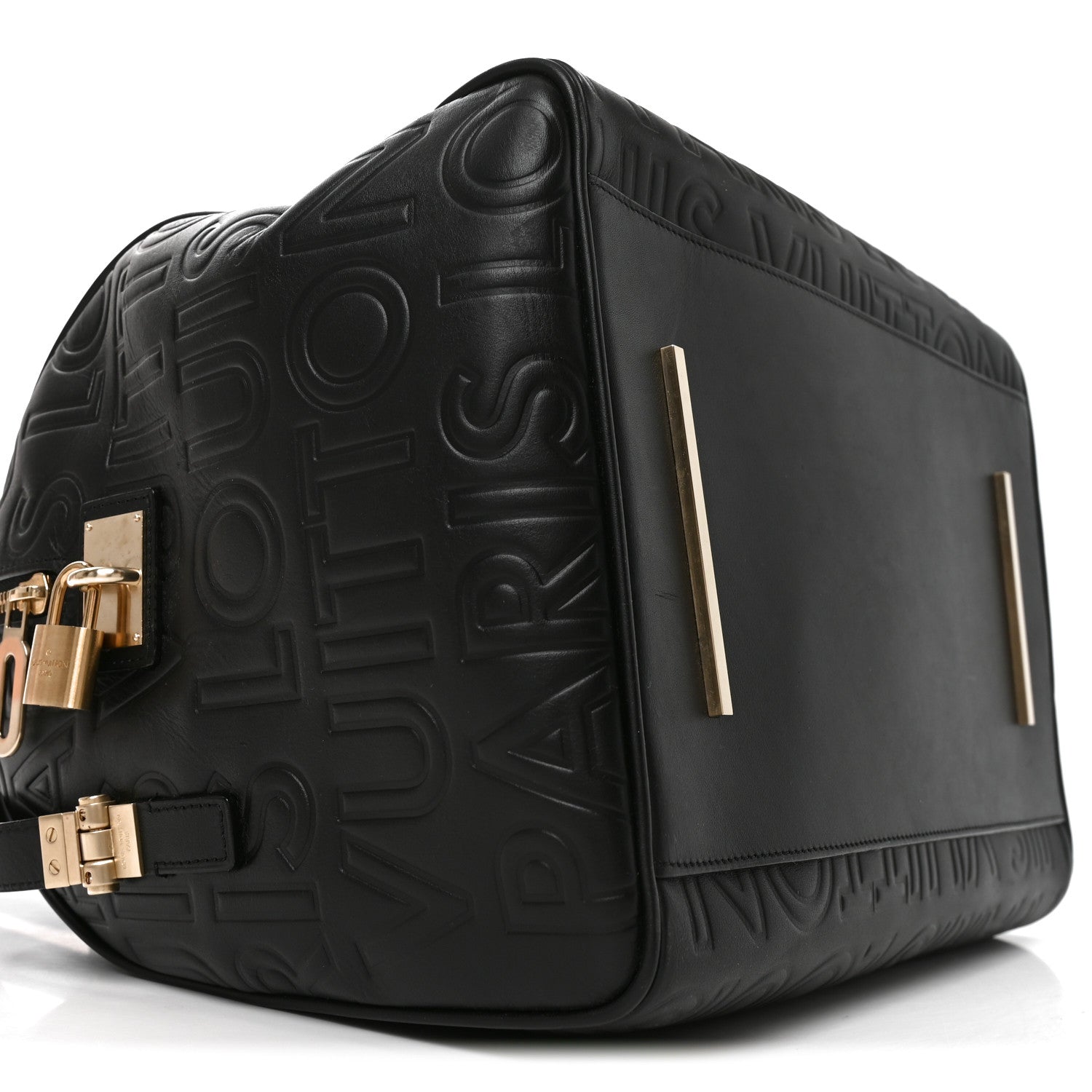 Louis Vuitton Calfskin Embossed Speedy Cube 30 Black 8 of 9