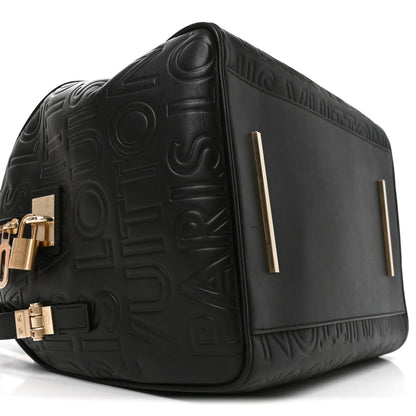 Louis Vuitton Calfskin Embossed Speedy Cube 30 Black 8 of 9
