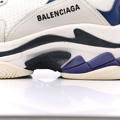 Balenciaga Mesh Nubuck Womens Triple S Sneakers 38 White Bleu Violet 8 of 24