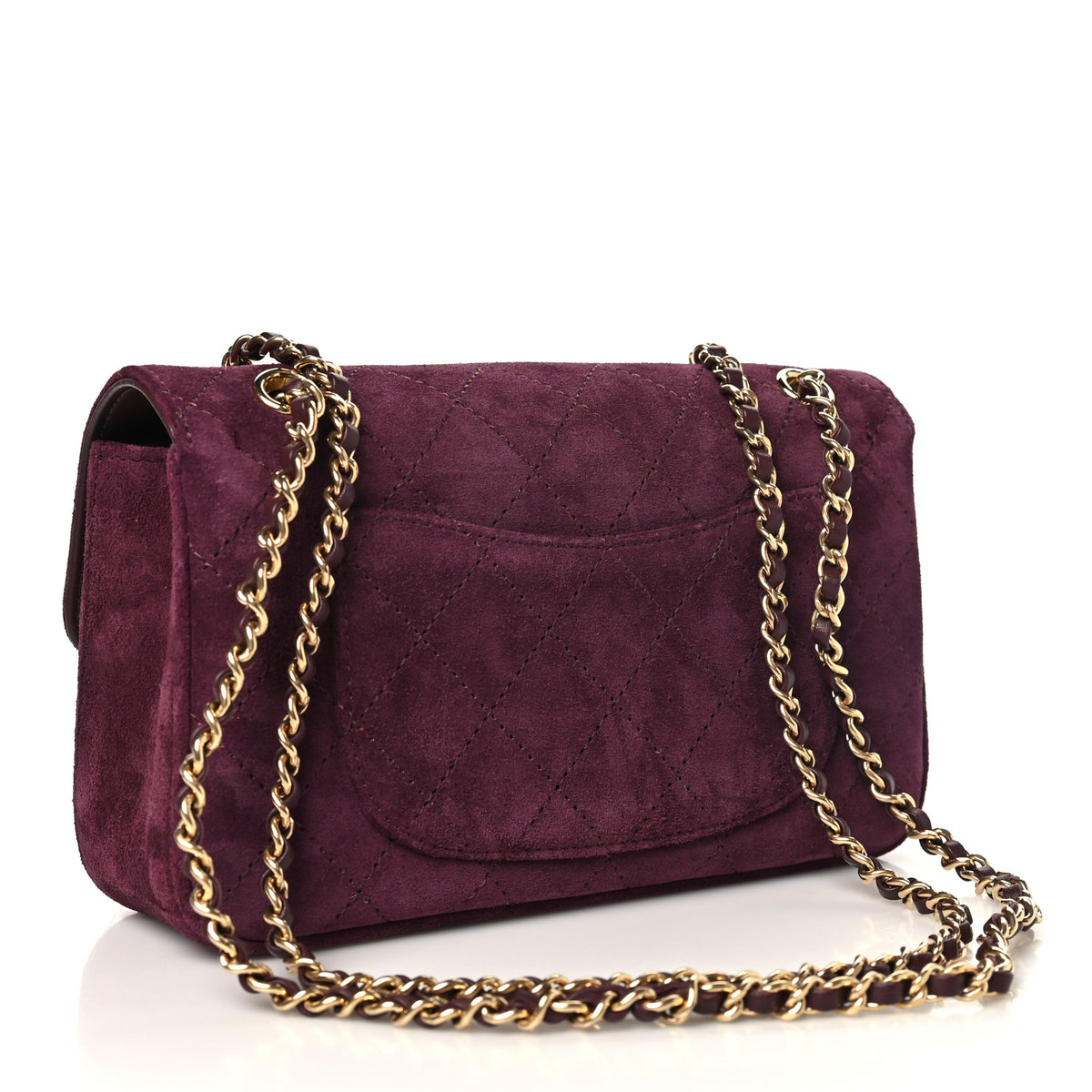 Suede Calfskin Mini Souplissimo Flap Burgundy