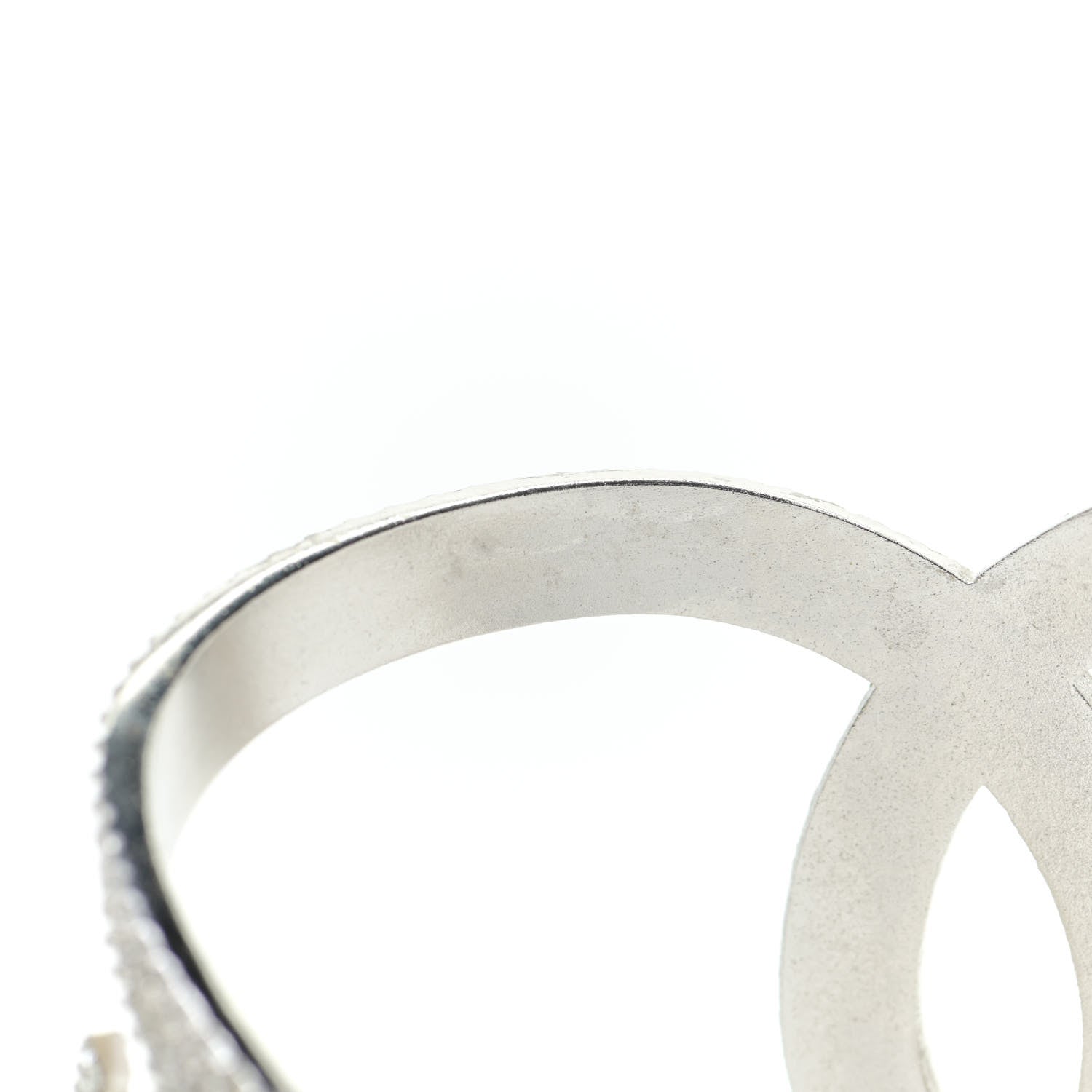 Chanel Crystal CC Cuff Silver 7 of 8