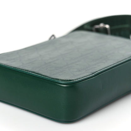 Christian Dior Calfskin Oblique Galaxy Perforated World Tour Messenger Pouch Green White 8 of 8