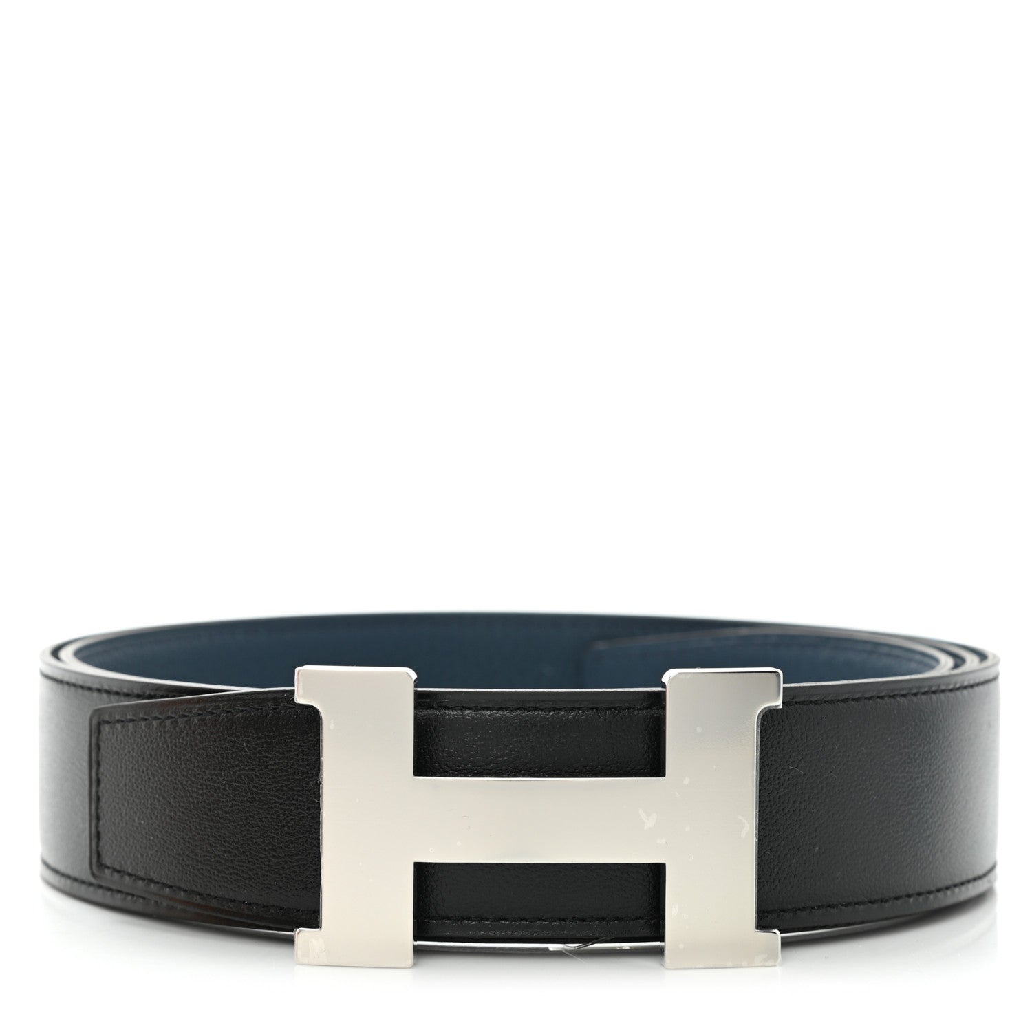 Hermes Swift Togo 38mm Constance H Belt 115 Black Bleu De Prusse 1 of 5