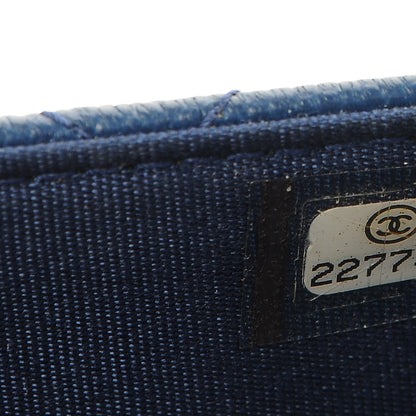 Chanel Caviar Quilted Boy Wallet On Chain WOC Dark Blue 8 of 9