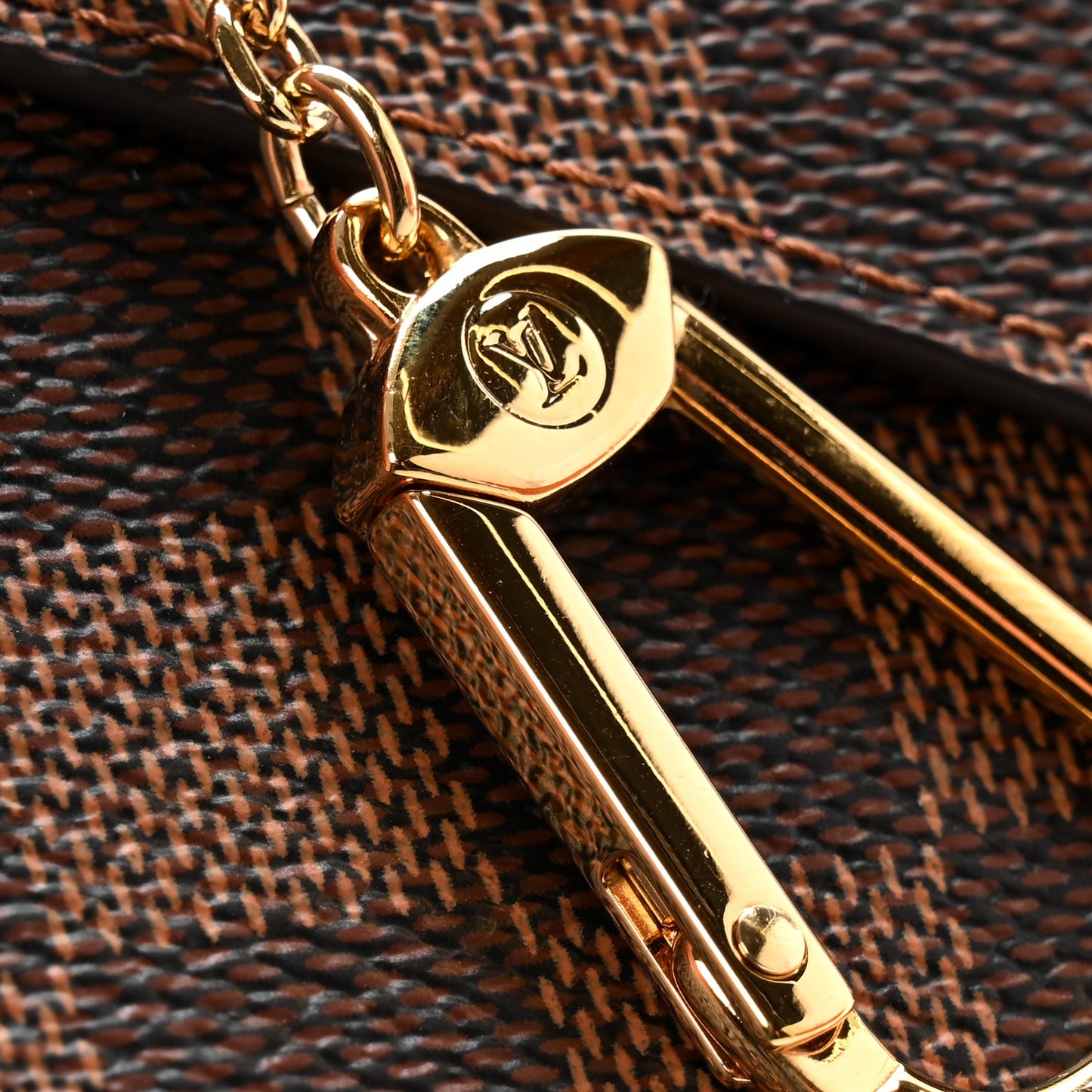 Damier Ebene Recto Verso Card Holder Red