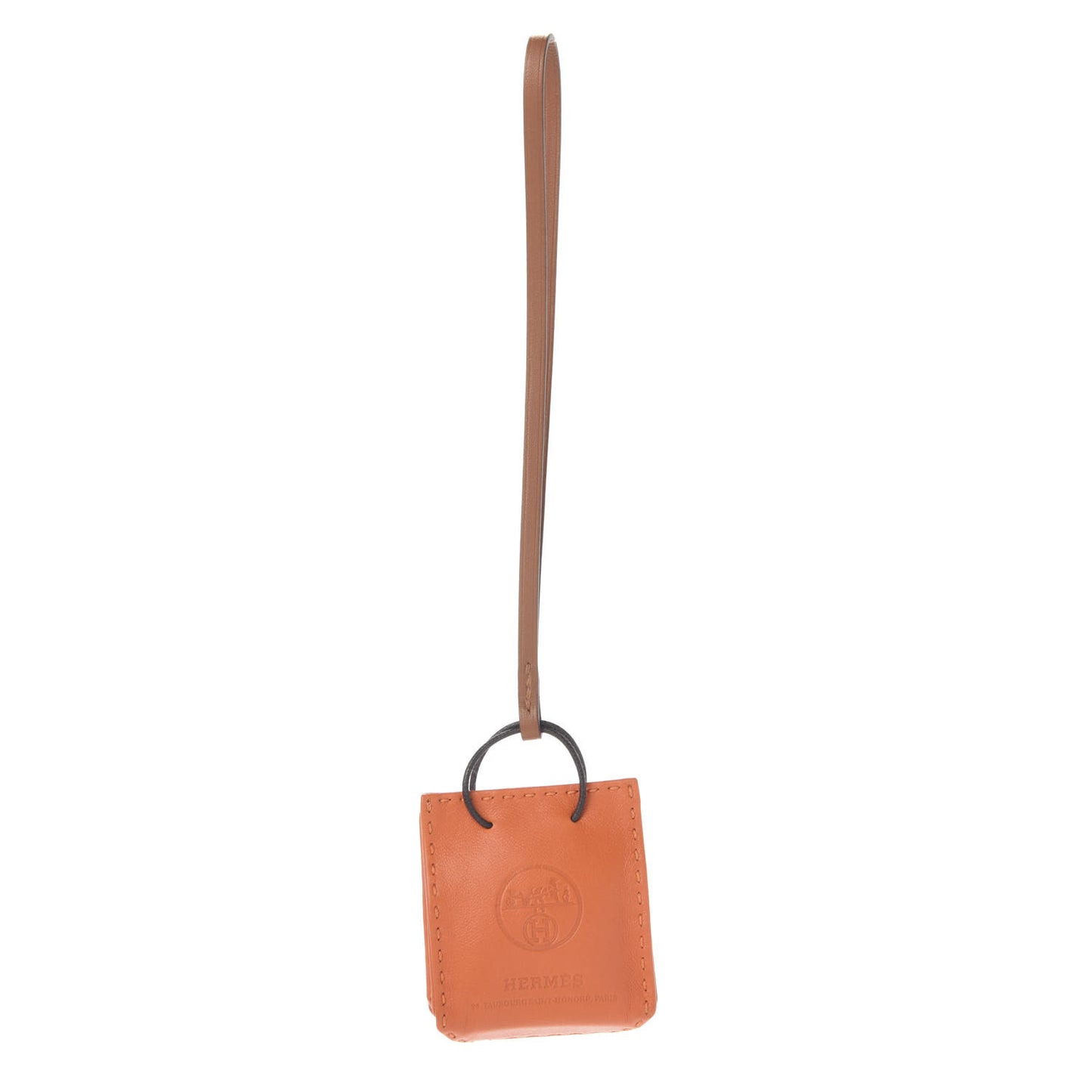 Milo Lambskin Swift Shopping Bag Charm Feu Gold