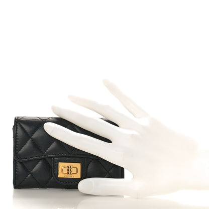 Chanel Aged Calfskin Quilted Reissue Flap Card Holder Black 2 of 11