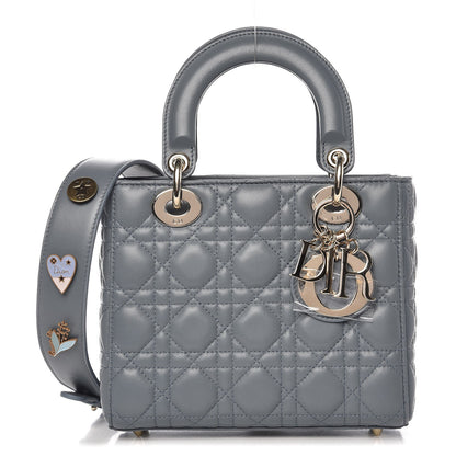 Christian Dior Lambskin Cannage Small My Lady Dior Blue Grey 1 of 10