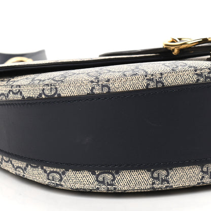 Gucci GG Supreme Monogram Small Messenger Shoulder Bag Beige Blue Navy 8 of 9