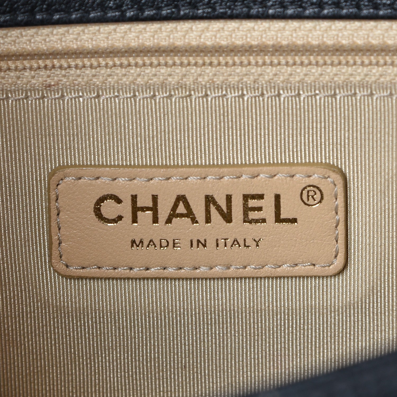 Chanel Grained Calfskin Quilted Medium Label Click Flap Bag Black 7 of 8