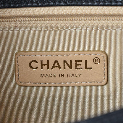 Chanel Grained Calfskin Quilted Medium Label Click Flap Bag Black 7 of 8