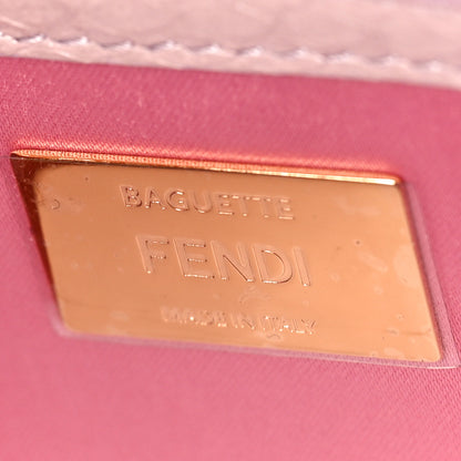 Fendi Satin Sequin Paillettes Bilics Lustre Snakeskin Medium Baguette 1997 Lavanda Glicine 6 of 10