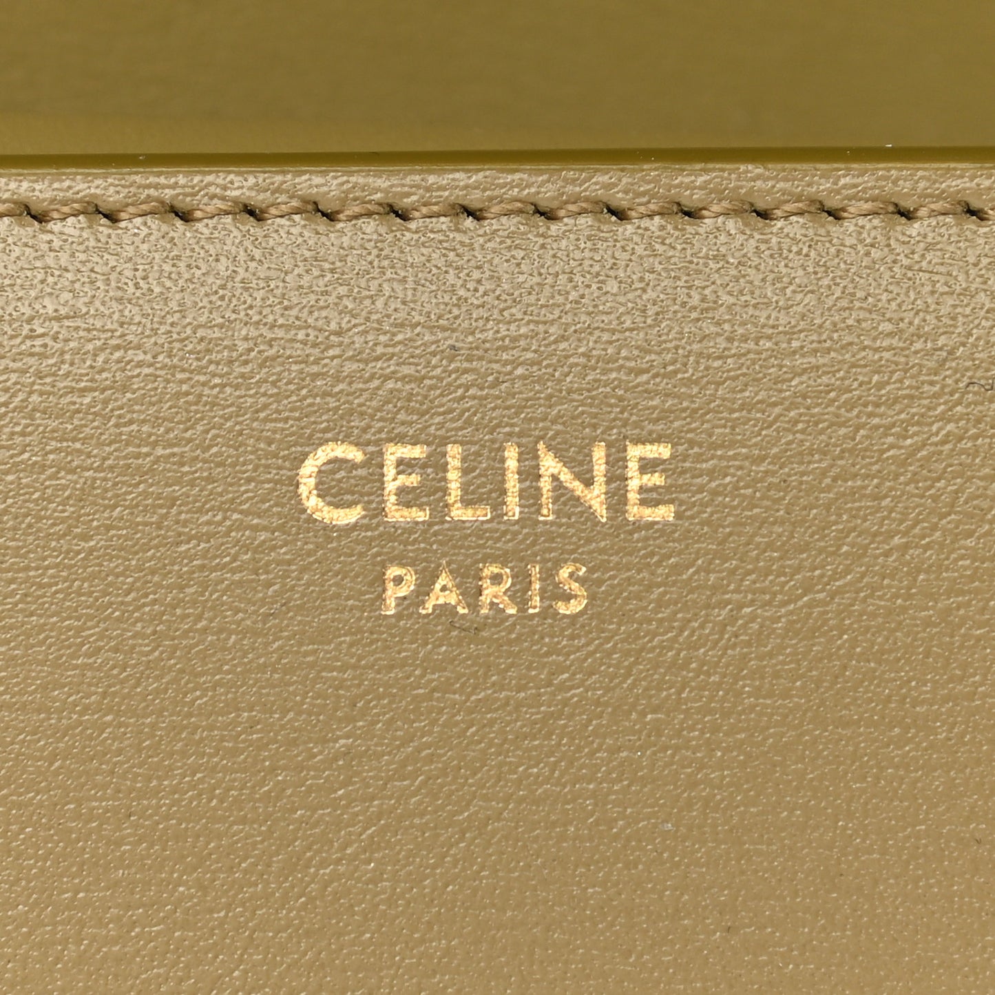 Shiny Calfskin Small Triomphe Wallet Olive