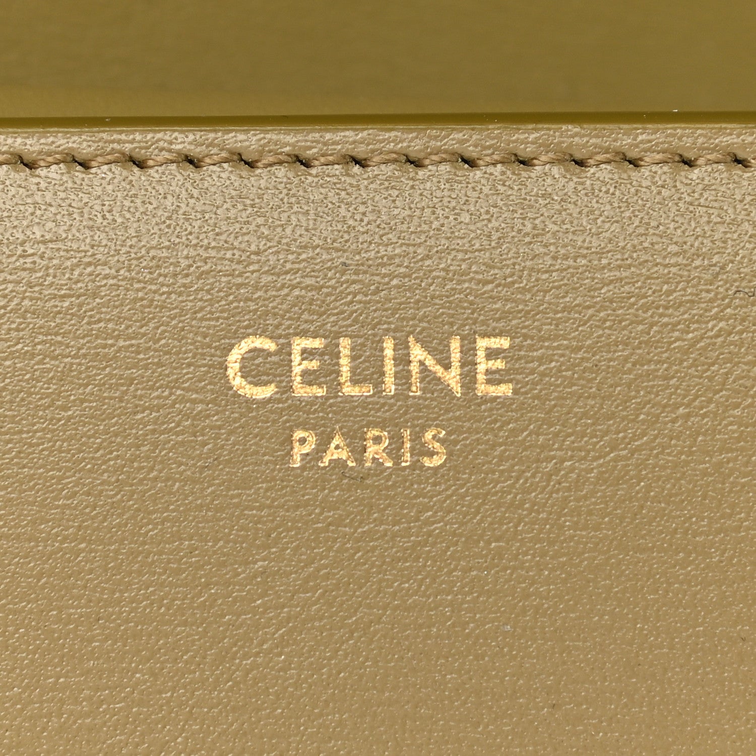 Celine Shiny Calfskin Small Triomphe Wallet Olive 6 of 8
