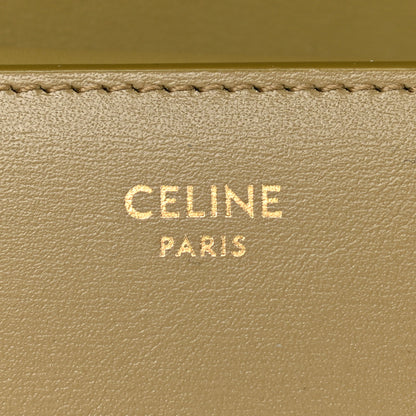 Celine Shiny Calfskin Small Triomphe Wallet Olive 6 of 8