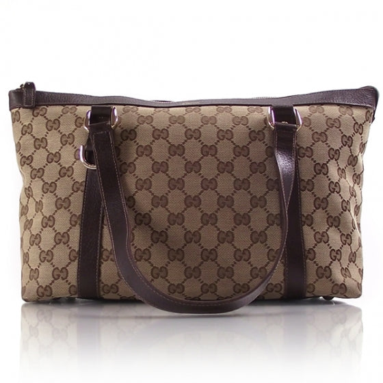 Gucci Monogram Medium Abbey Tote Brown 1 of 14