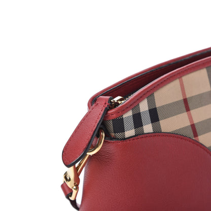 Burberry Horseferry Check Small Chichester Crossbody Clutch Bag Parade Red 11 of 12