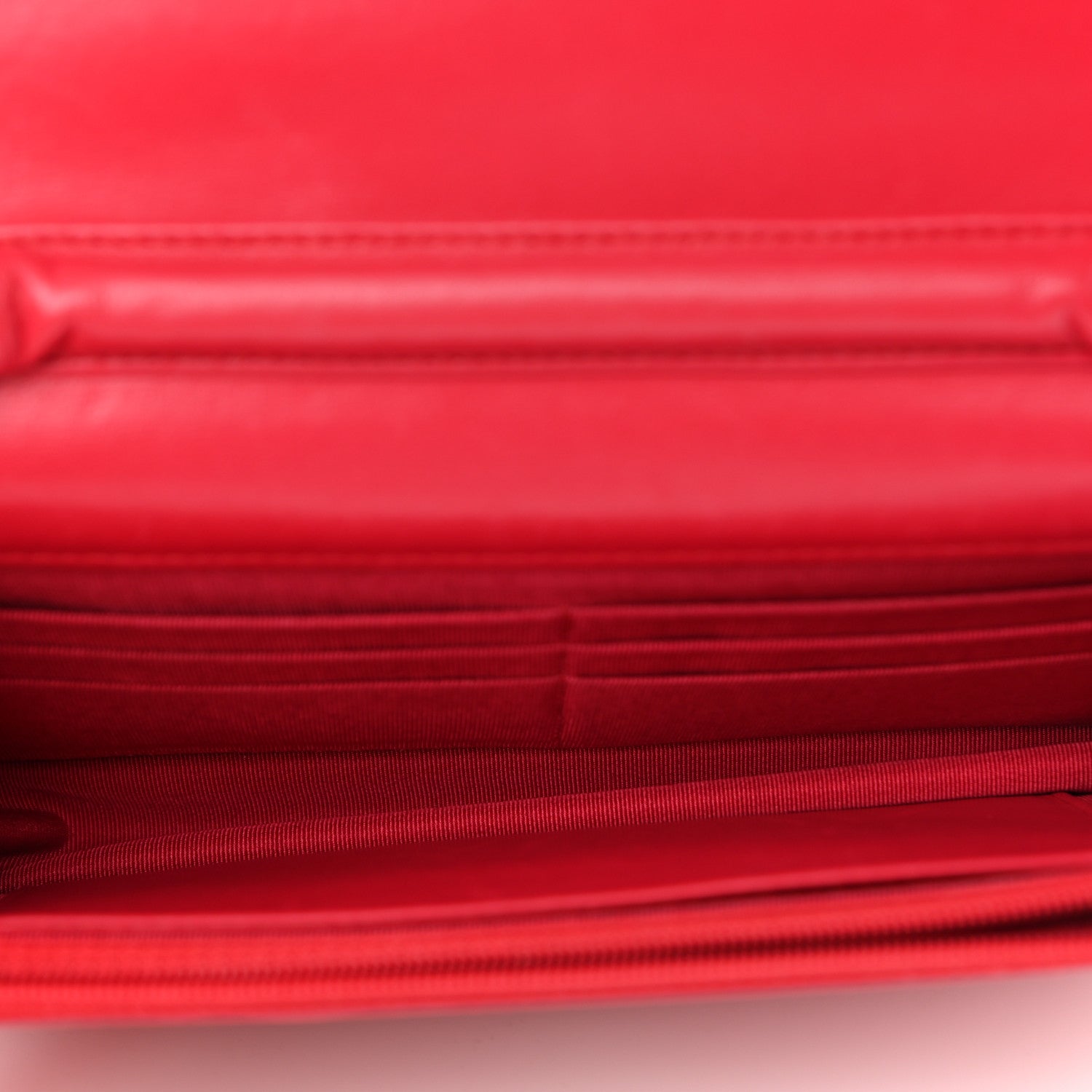 Chanel Lambskin Quilted Wallet On Chain WOC Fuchsia 4 of 13