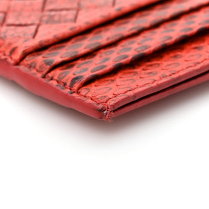 Bottega Veneta Ayers Intrecciato Card Holder Red 8 of 9
