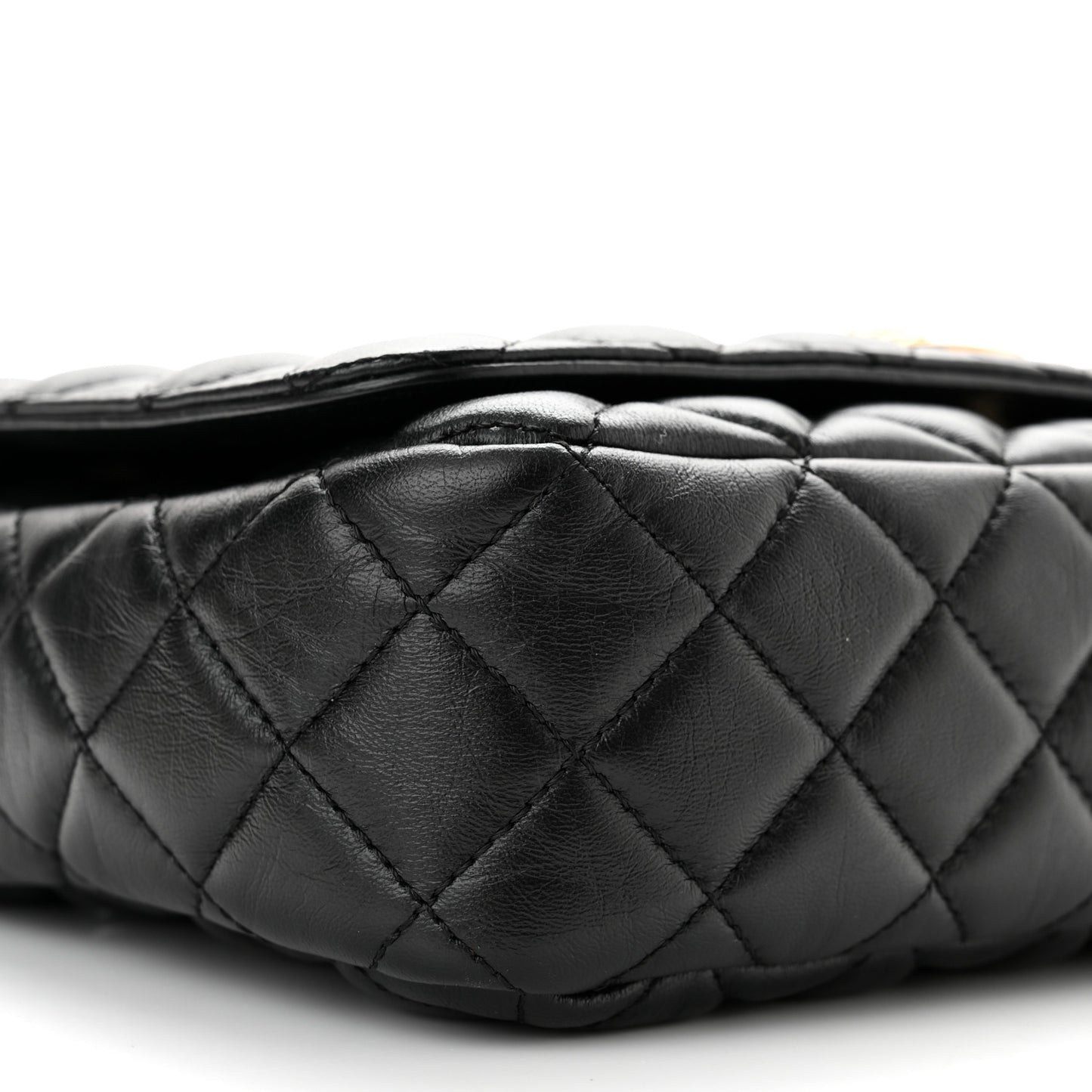 Nappa Quilted La Medusa Chain Crossbody Black
