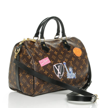 Louis Vuitton Monogram My World Tour Speedy Bandouliere 30 Black 3 of 6