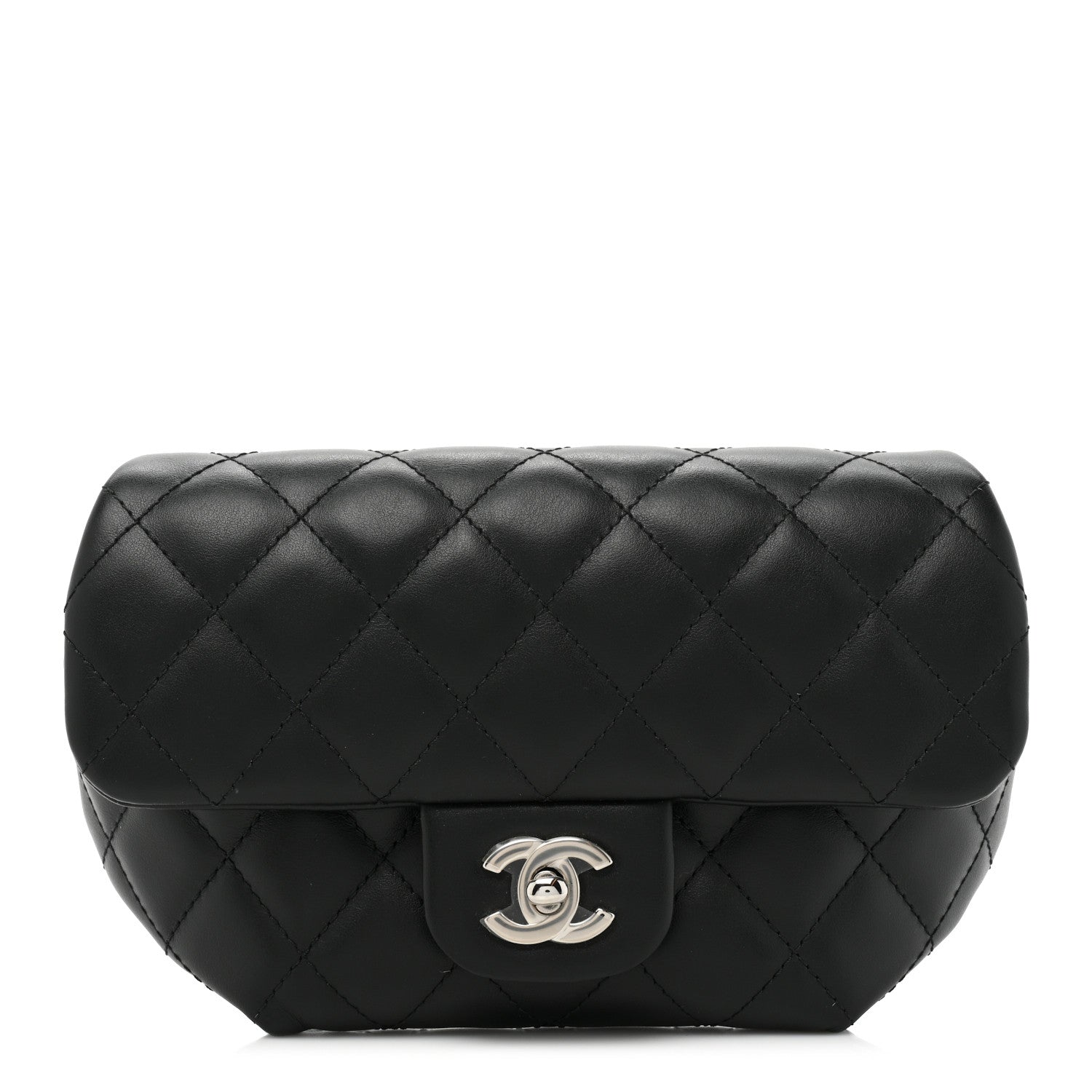 Chanel Calfskin Quilted CC Uniform Flap Belt Bag Black 1 of 10