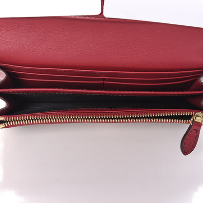 Burberry Calfskin House Check Porter Continental Wallet Red 5 of 12