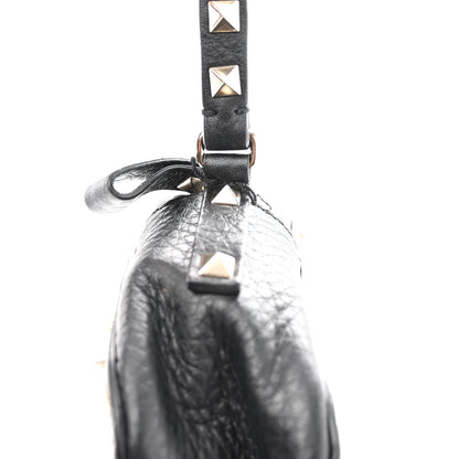 Valentino Garavani Pebbled Calfskin Rockstud Camera Crossbody Bag Black 10 of 11