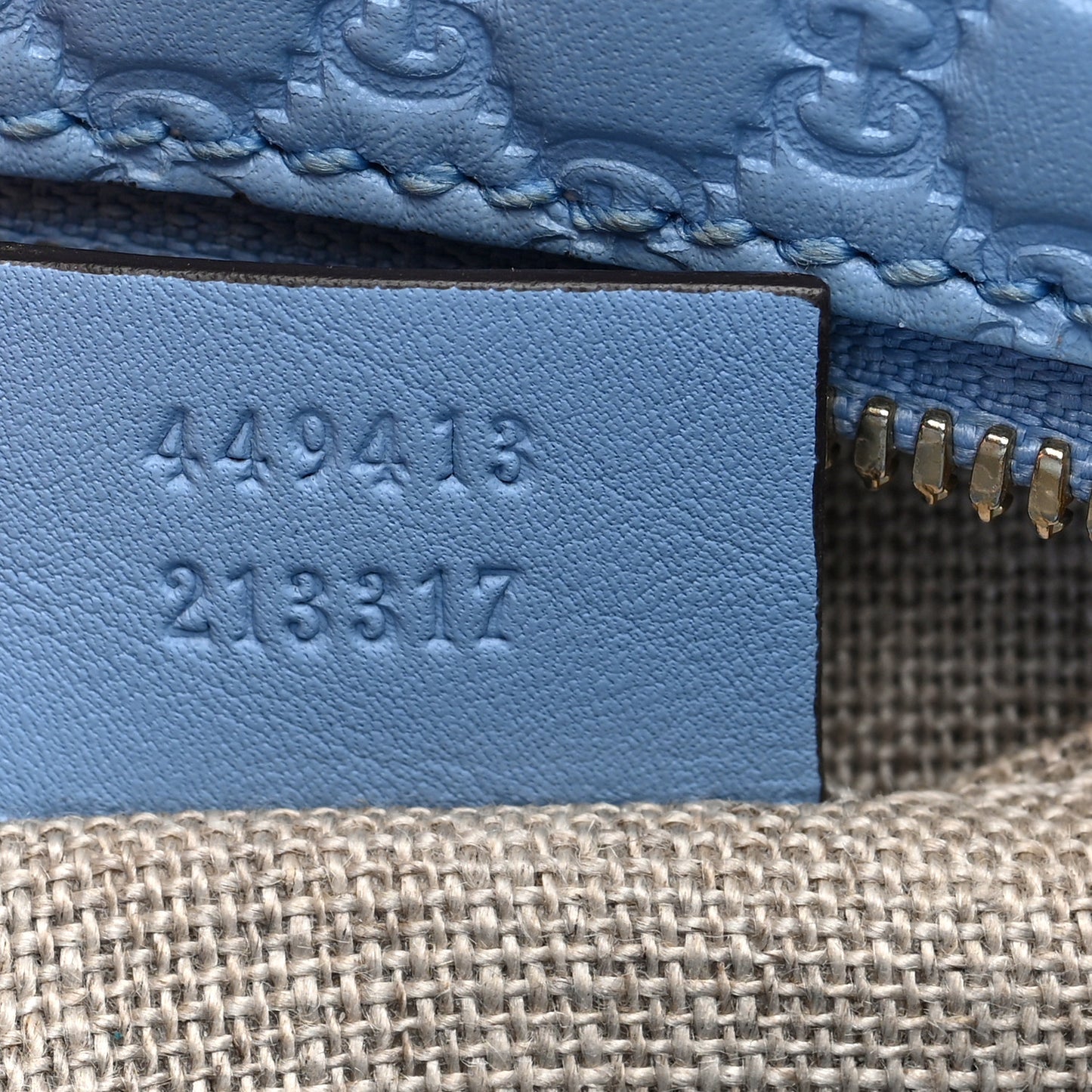 Microguccissima Mini Bree Messenger Bag  Mineral Blue