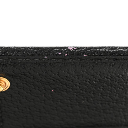 Gucci X ADIDAS Textured Dollar Calfskin Trefoil Embossed Wallet On Chain Off White Black 17 of 17