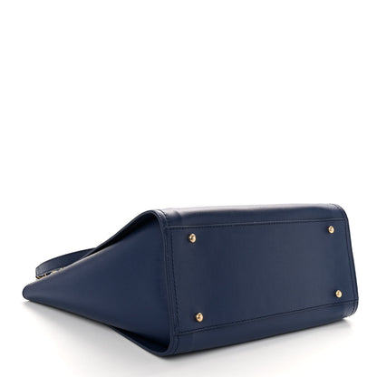 Chanel Caviar Small Studded Deauville Tote Navy 4 of 9