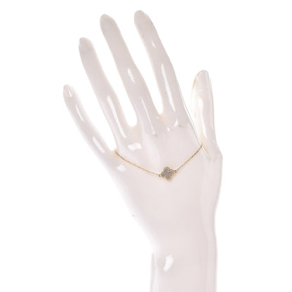 Van Cleef & Arpels 18K Yellow Gold Mother of Pearl Sweet Alhambra Bracelet 2 of 6