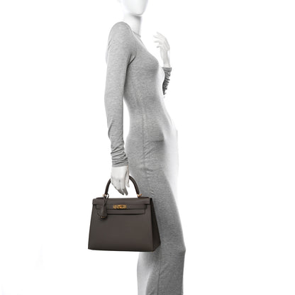 Hermes Epsom Kelly Sellier 28 Etain 2 of 11
