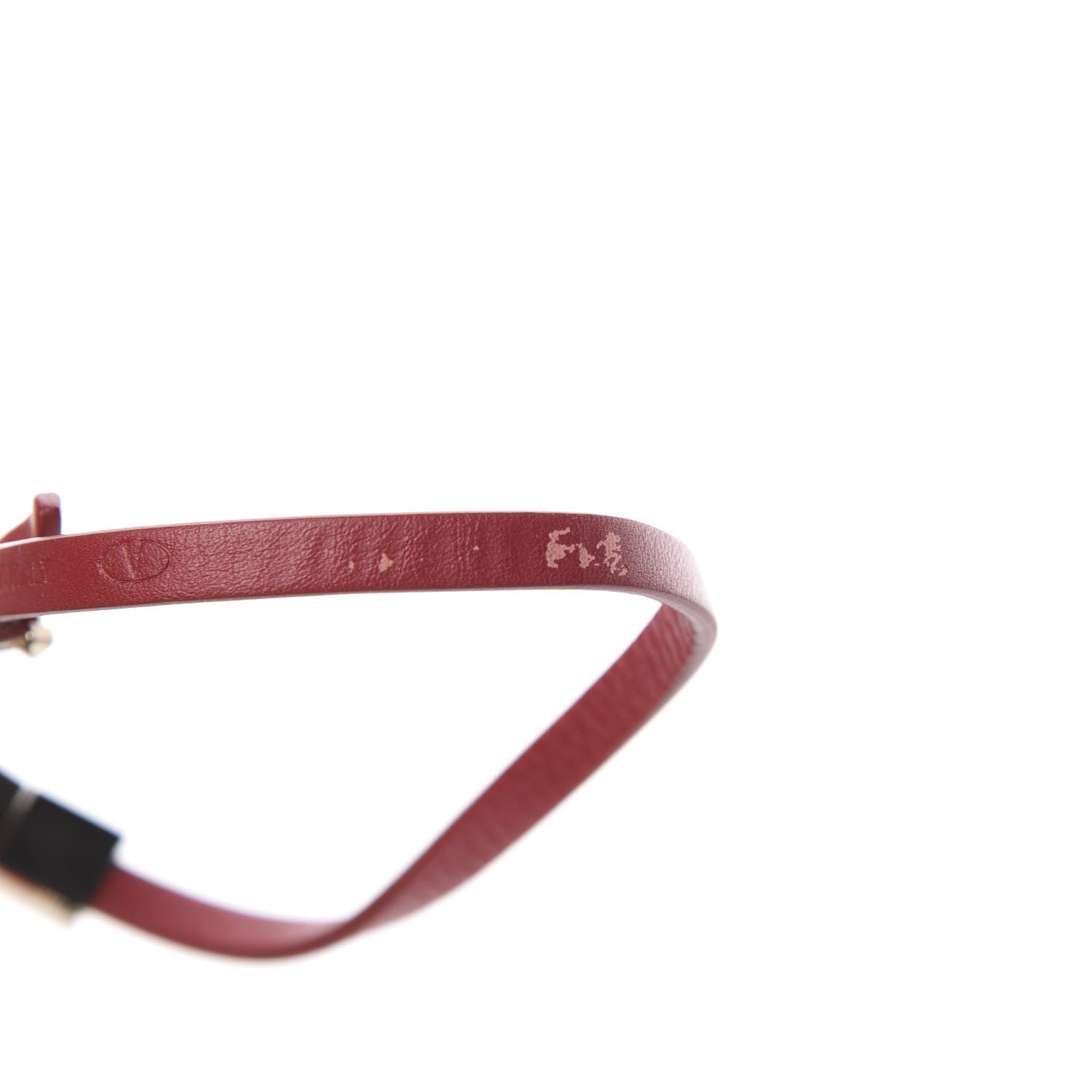 Valentino Garavani Vitello Rockstud Double Wrap Bracelet Red 6 of 6