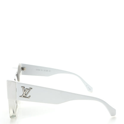 Louis Vuitton Acetate Swarovski Crystal Cyclone Sunglasses Z1737E White 4 of 9