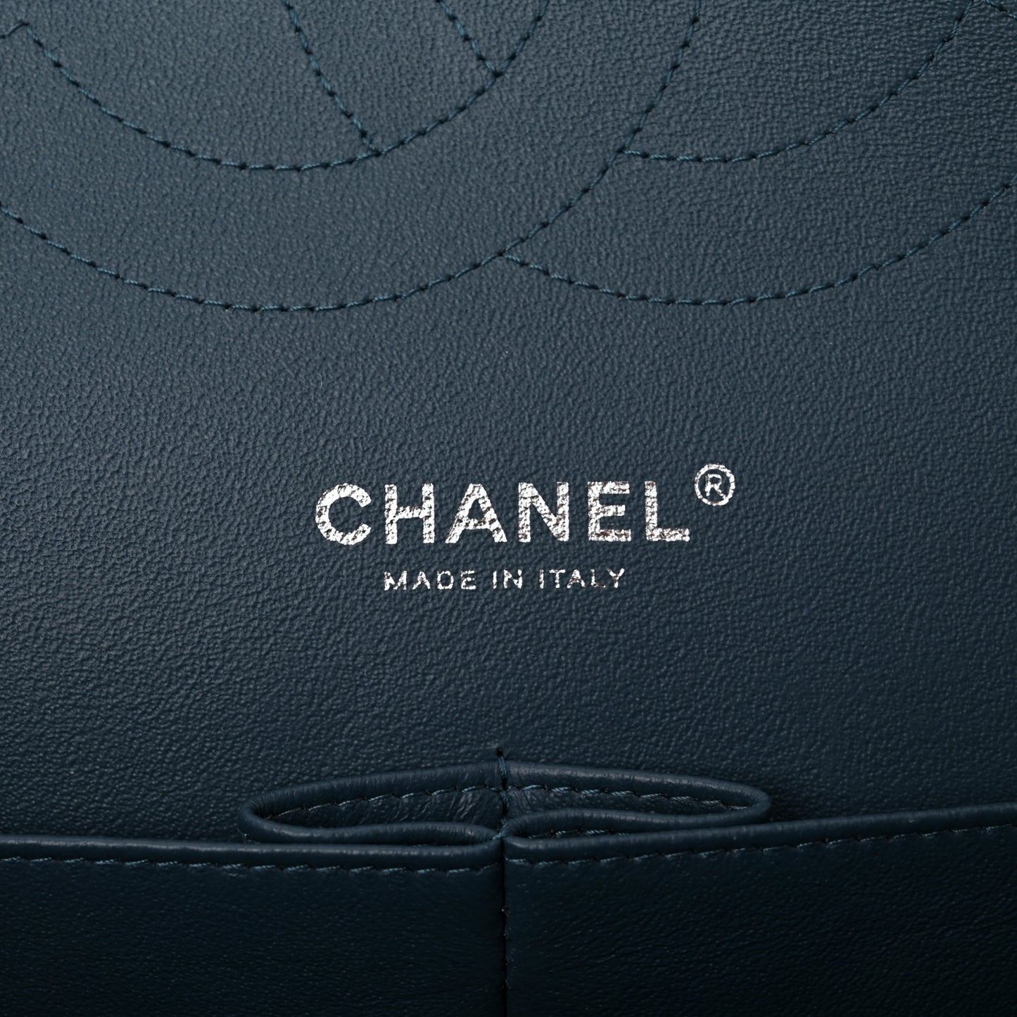 Lambskin Quilted Jumbo Double Flap Dark Blue
