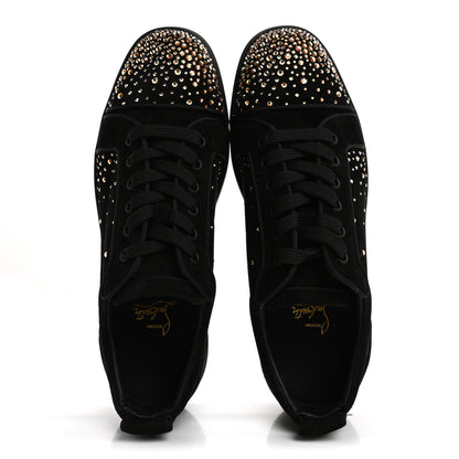 Christian Louboutin Veau Velours Crystal Mens Degralouis Low Top Sneaker 43 Black 2 of 13