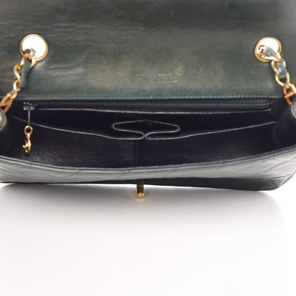 Chanel Lambskin Quilted Small Single Flap Dark Green 5 of 14