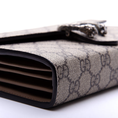 Gucci GG Supreme Monogram Mini Dionysus Chain Wallet Beige Taupe 5 of 9