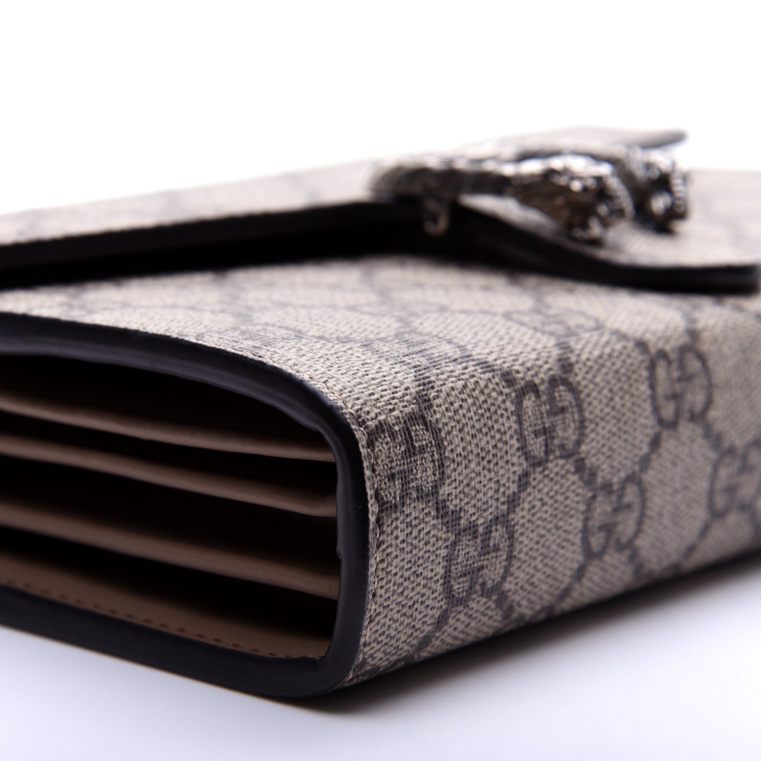 Gucci GG Supreme Monogram Mini Dionysus Chain Wallet Beige Taupe 5 of 9
