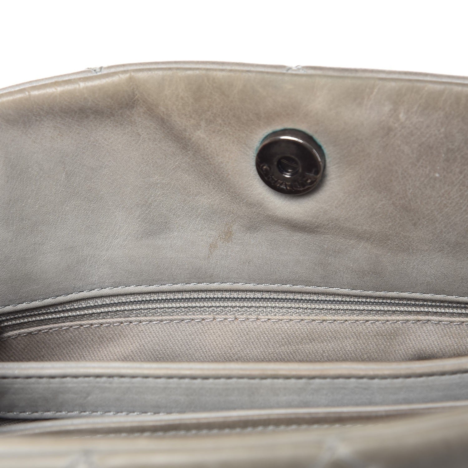 Chanel Iridescent Calfskin Large Just Mademoiselle Grey 9 of 17
