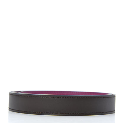 Hermes Box Togo 24mm Belt Strap 85 Ebene Rose Pourpre 2 of 5