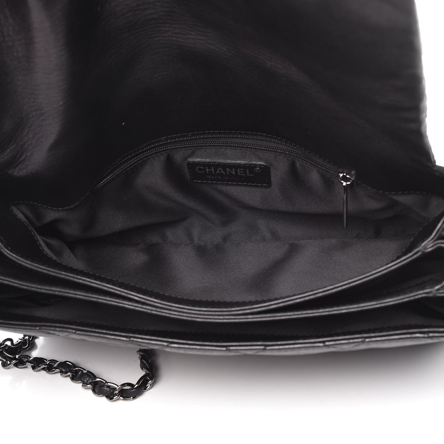 Chanel Lambskin Quilted 3 Accordion Flap Bag Black 6 of 11