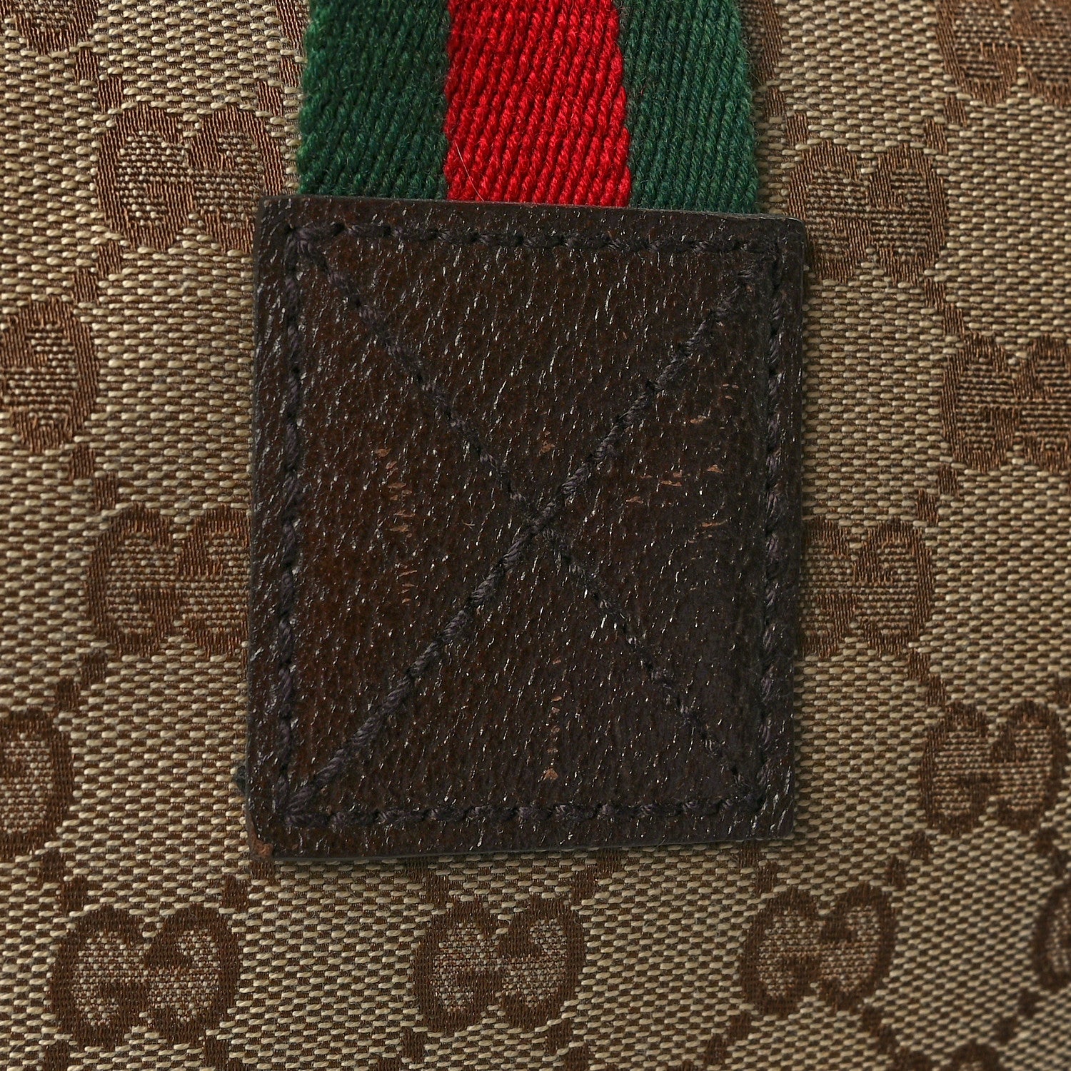 Gucci GG Monogram Web Large Collapsible Carry On Duffle Beige Brown 13 of 15