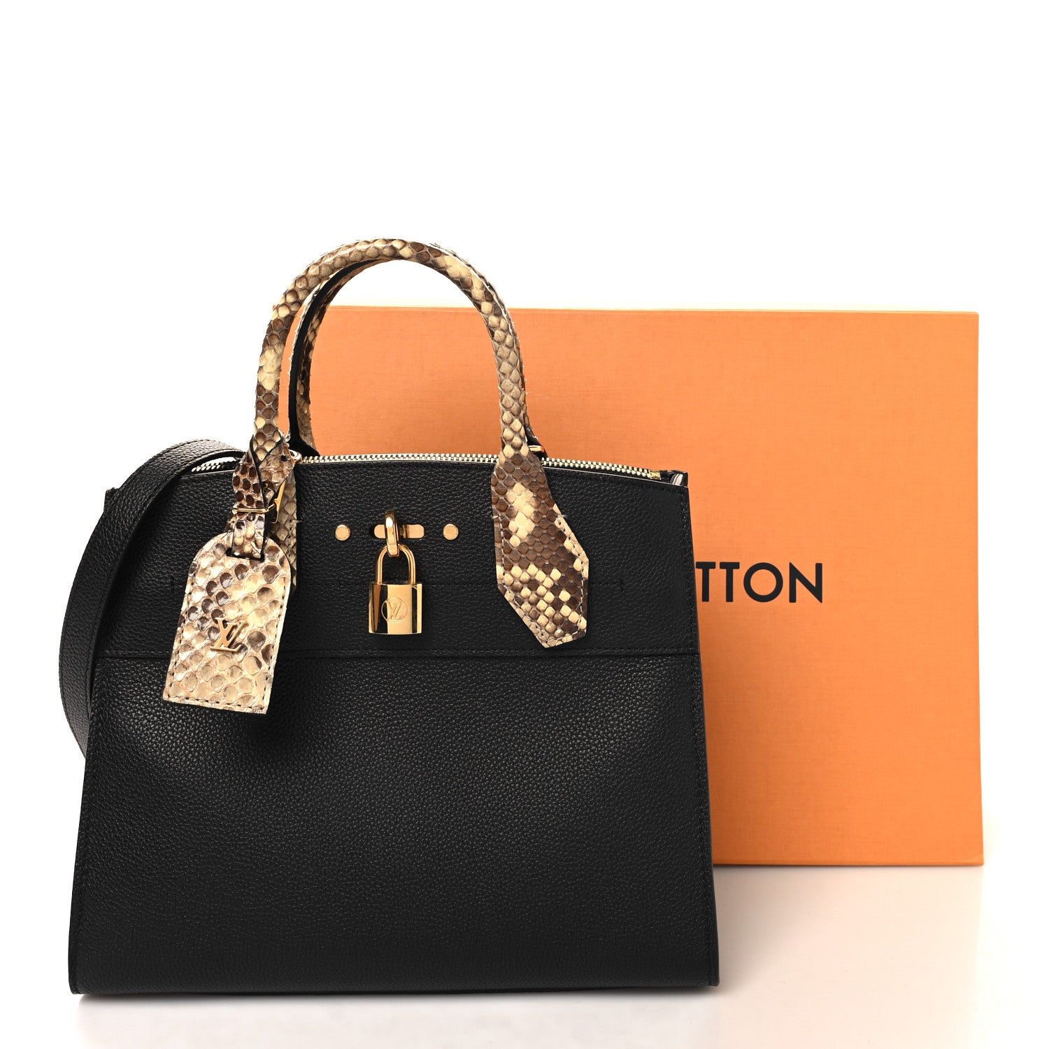 Louis Vuitton Taurillon Snakeskin City Steamer PM Black 11 of 11
