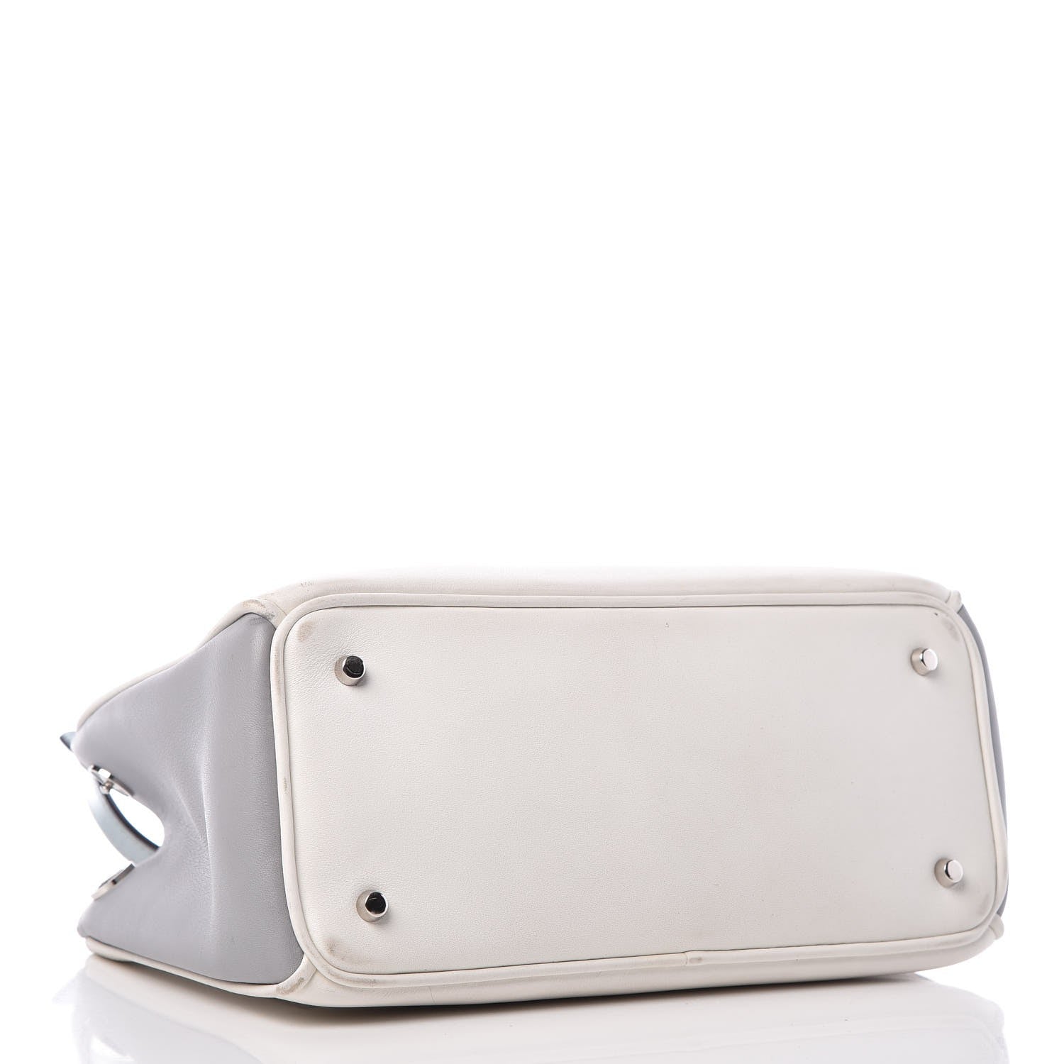 Christian Dior Calfskin Small Diorissimo White Grey 4 of 16