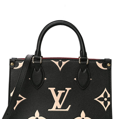 Louis Vuitton Empreinte Monogram Giant Onthego PM Black Beige 7 of 9