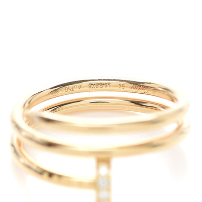 Cartier 18K Yellow Gold Diamond Double Juste Un Clou Ring 54 6.75 4 of 5