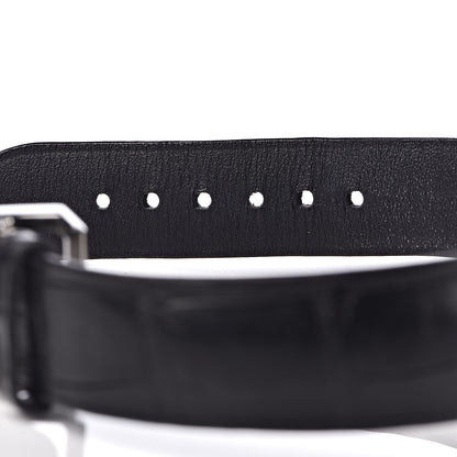 Chanel Stainless Steel Alligator 26mm Boy-Friend Quartz Watch Black 8 of 9