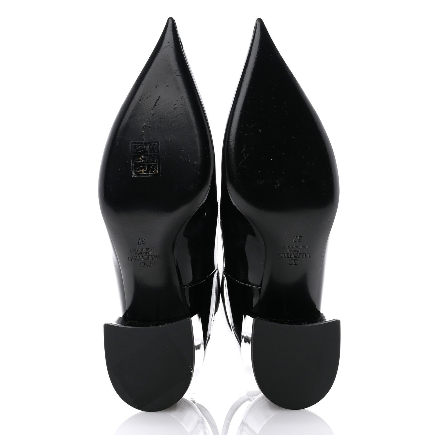 Valentino Garavani Patent Vlogo Lockette Ankle Strap 50mm Pumps 37 Black 5 of 10